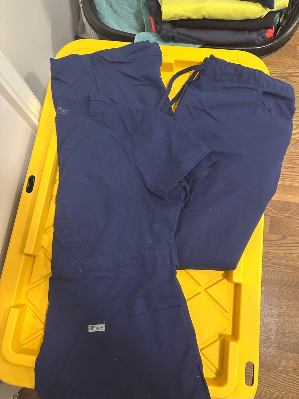 Women’s Grey’s Anatomy navy scrub set